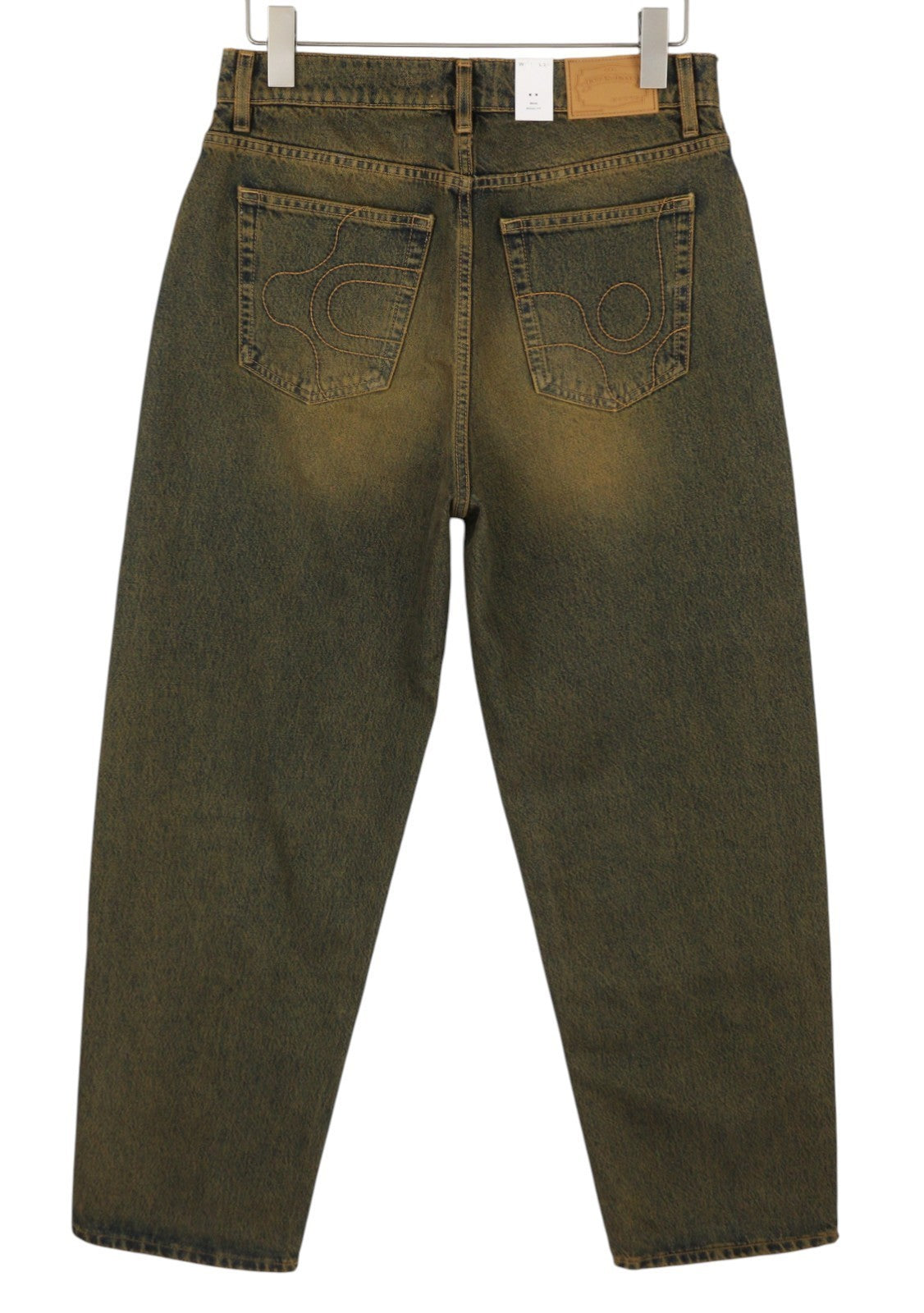EYTYS Benz Rust Baggy Fit Women Jeans W28/L32 Orange & Blue Faded Unisex RRP370