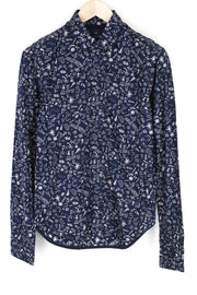 SCOTCH & SODA Ams Couture Men Shirt S Navy Pure Cotton Patterned Long Sleeve