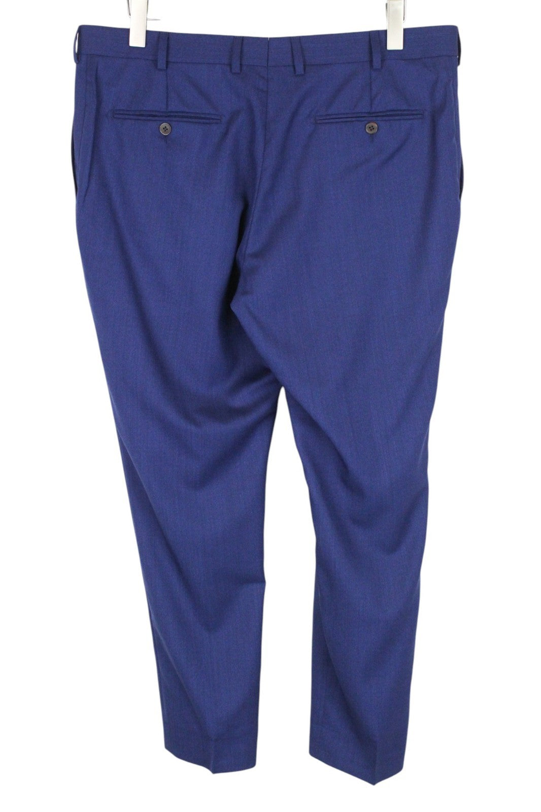 SUITSUPPLY Brescia Men Trousers UK46S Lined Pleated Front Formal Blue Pure Wool