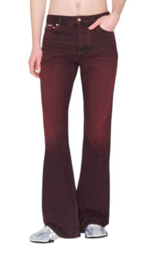 EYTYS Cyrus Sumac Relaxed Bootcut Fit Women Jeans W28/L32 Burgundy Unisex RRP370