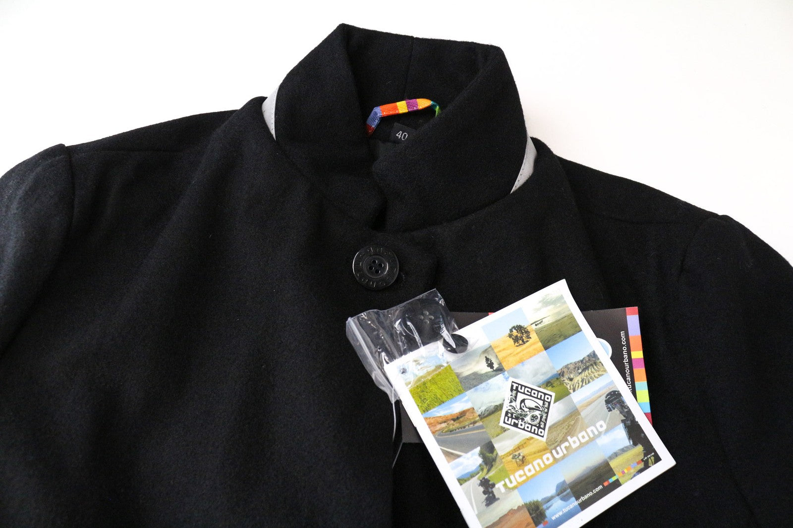 TUCANO URBANO New Carmen moteriškas paltas IT40 juodas vilnos mišinio kvėpuojantis 