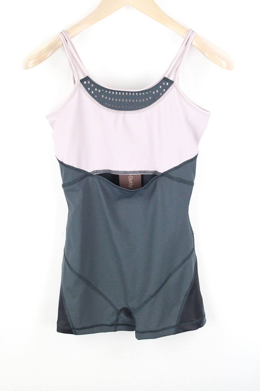 SWEATY BETTY Passe Dance Leotard Women Jumpsuit XS/S Grey Stretch One Piece