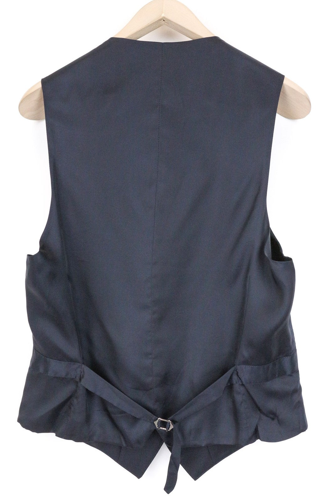 SUITSUPPLY Ferrara Men's Waistcoat UK38S Navy Slim Pure Wool V-Neck Classic Vest