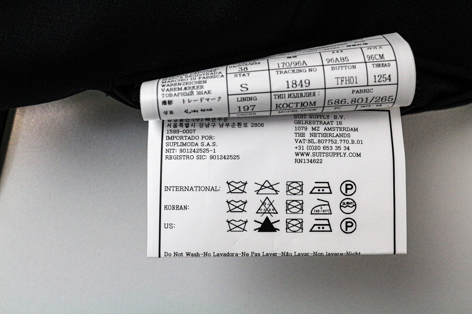 SUITSUPPLY Ferrara Men's Waistcoat UK38S Navy Slim Pure Wool V-Neck Classic Vest