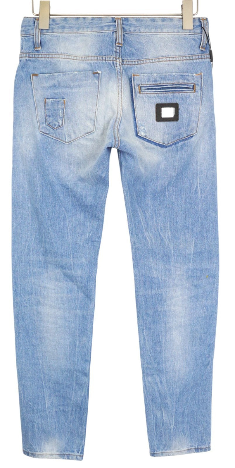 TAKESHY KUROSAWA TK08FR Men's Jeans W30 Blue Slim Distressed Non-Stretch