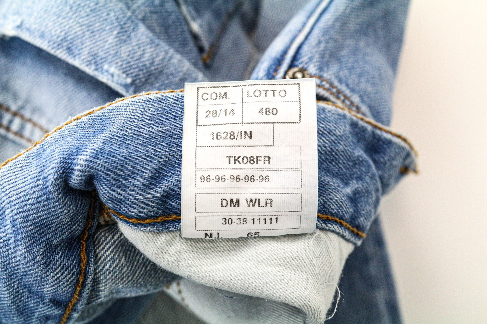 TAKESHY KUROSAWA TK08FR Men's Jeans W30 Blue Slim Distressed Non-Stretch