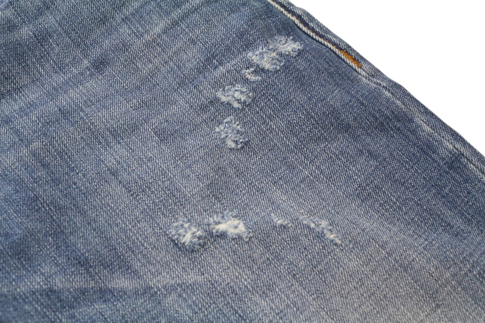 TAKESHY KUROSAWA TK08 Men's Jeans W34 Blue Slim Distressed Button Fly