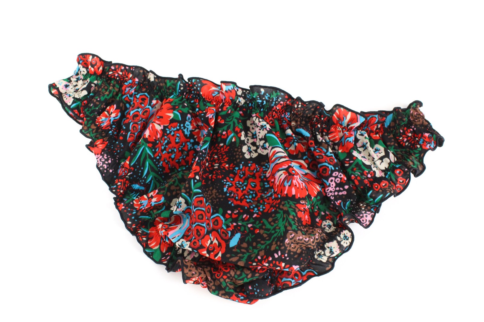 MAISON SCOTCH moteriškas S dydžio raudonas gėlių rašto liemenėlės ir kelnaičių komplektas 