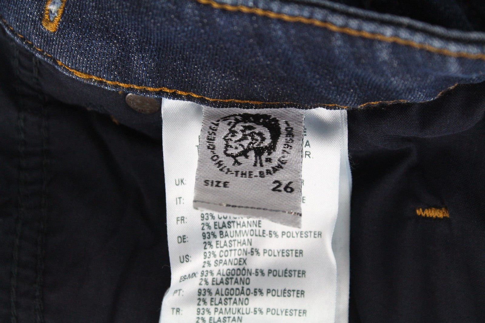 DIESEL D-Luhic-SP-NE 069IU vyriški W26 mėlyni berniukiški ploni morkų rašto sportiniai džinsai jogg fit 