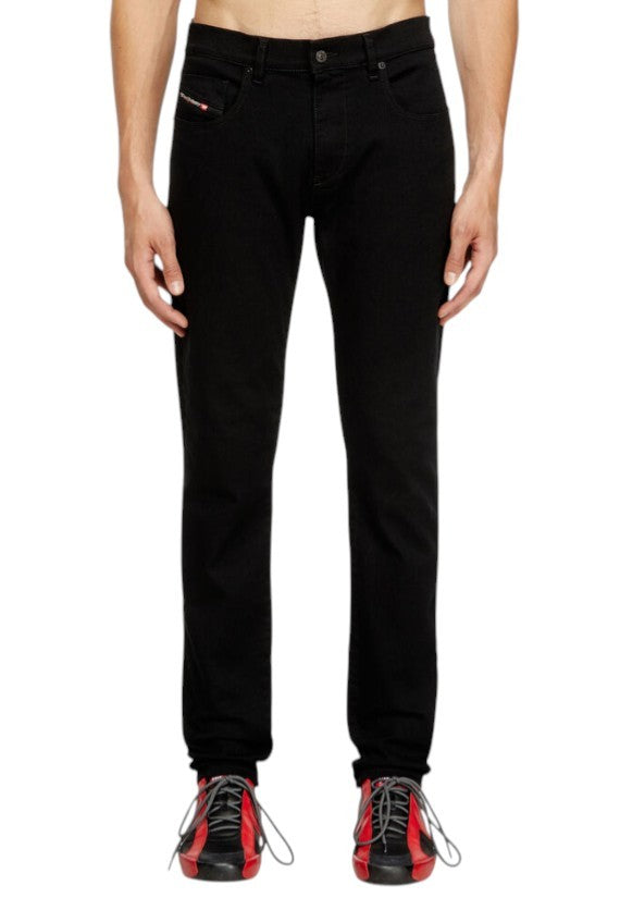 DIESEL 2019 D-Strukt 069YP Men Jeans W29/L34 Black Mid Waist Slim Fit Zip Fly