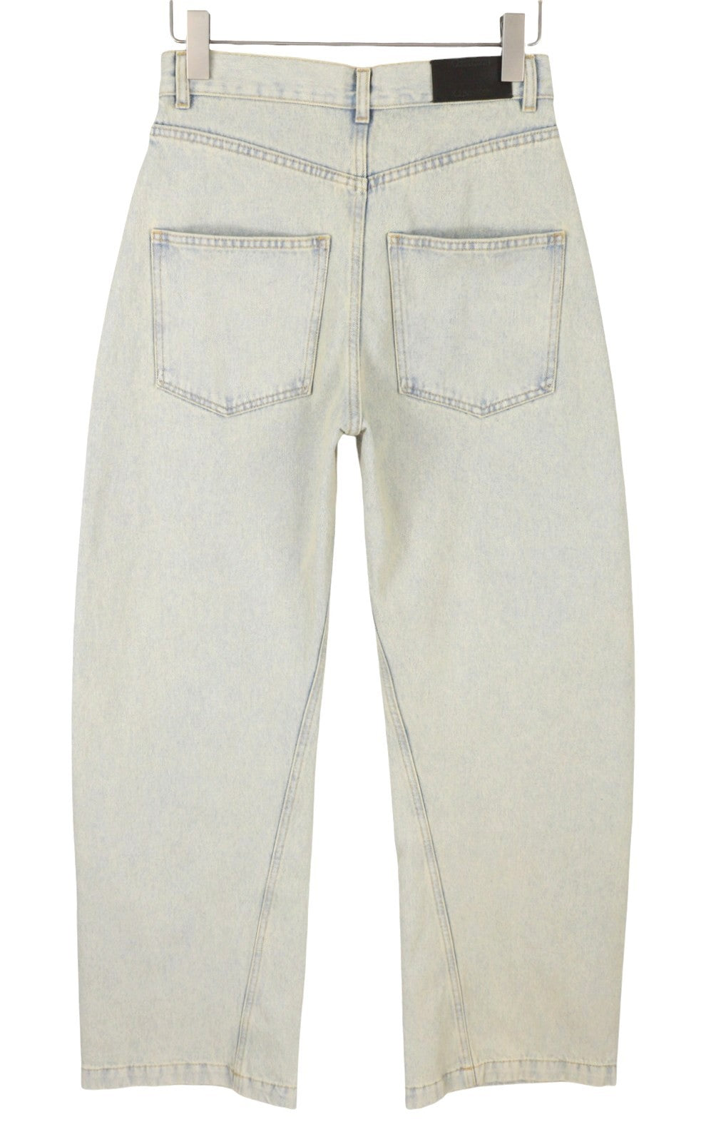 CALVIN KLEIN COLLECTION Women Jeans W26/L32 Blue Faded Wide Relaxed RRP491