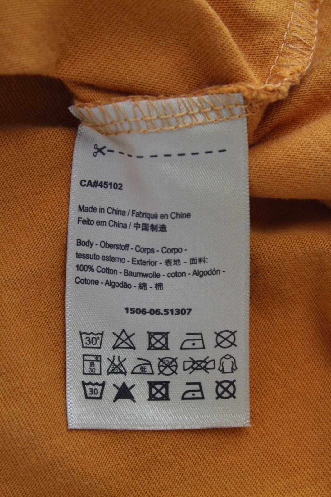 SCOTCH & SODA Ams Blauw Men T-Shirt S Orange Pure Cotton Short Sleeve Patterned