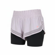 SWEATY BETTY Aerial 2in1 Women Shorts S Purple Stretch Layered Activewear