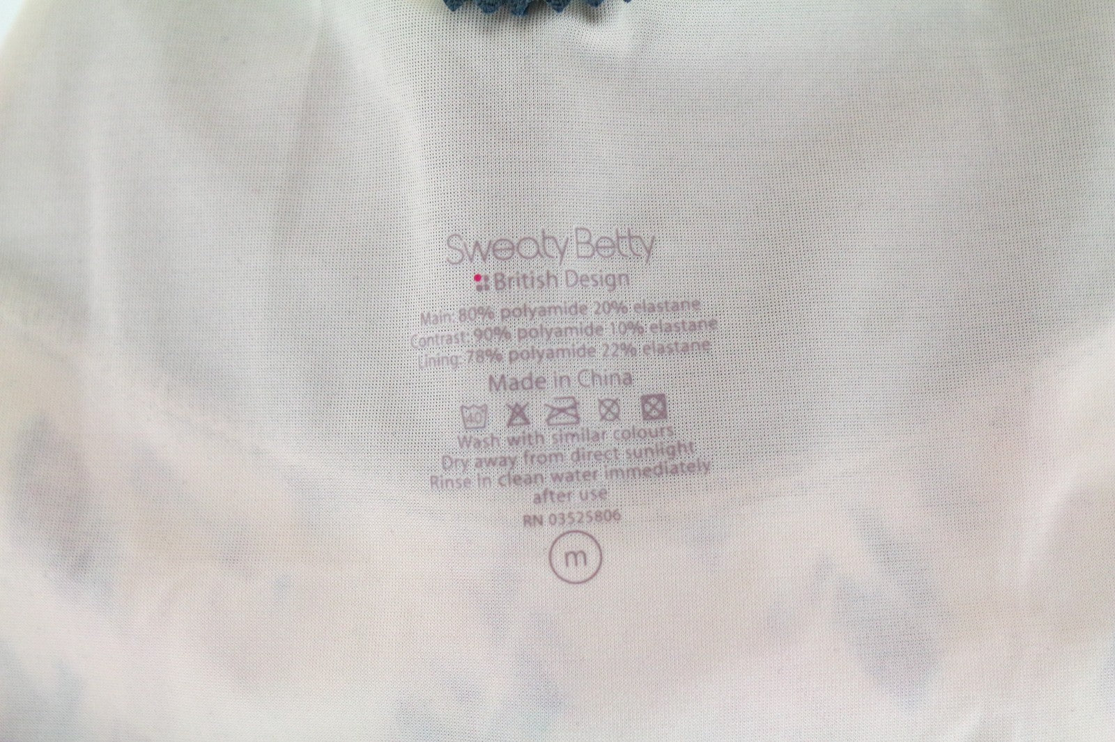 SWEATY BETTY Aquaglide Women Swimwear M Blue Stretch UPF50+ Mesh One Piece