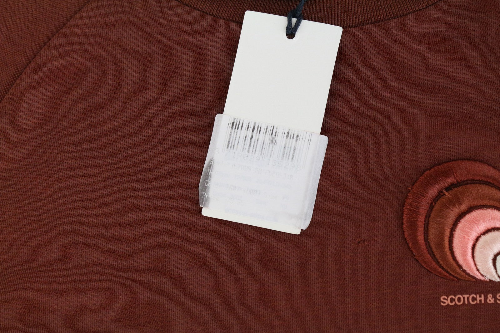 MAISON SCOTCH Women Sweatshirt XS Brown Cotton Blend Long Sleeve Pull On