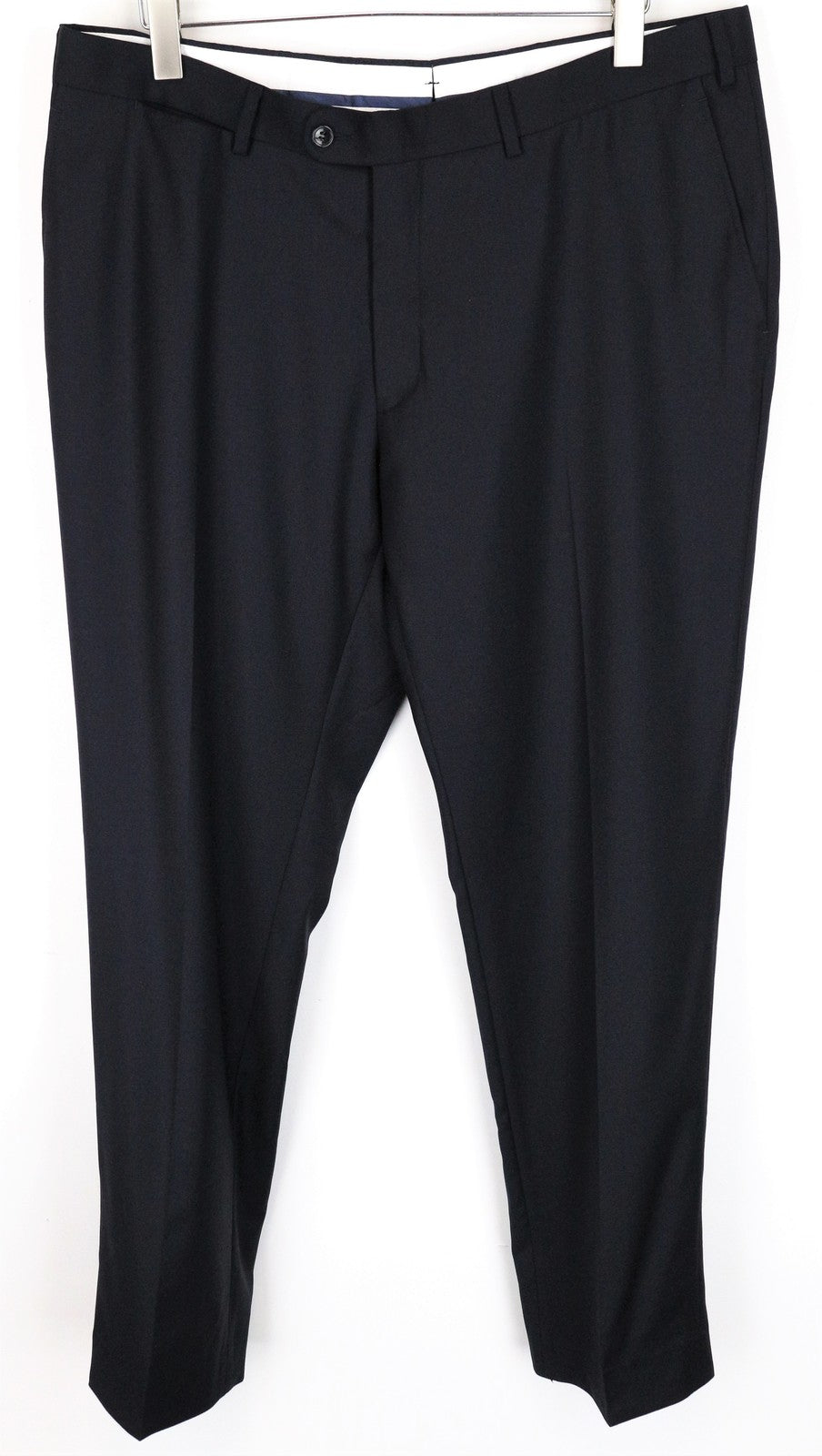 SUITSUPPLY Brescia Men Trousers UK46S Dark Navy Pure Wool Pleated Front Lined