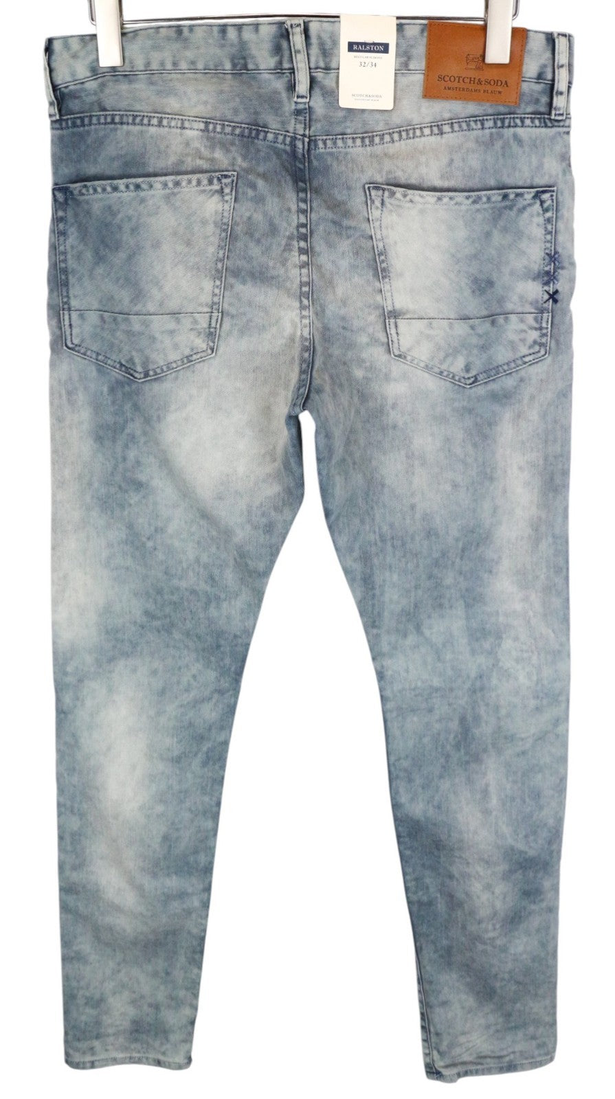 SCOTCH & SODA Ralston Men Jeans W32/L34 5-Pocket Slim Fit Blue Cotton Stretch