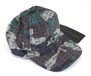 JOHN RICHMOND Men Cap M Green Grey Pure Cotton Patterned Logo Casual Baseball