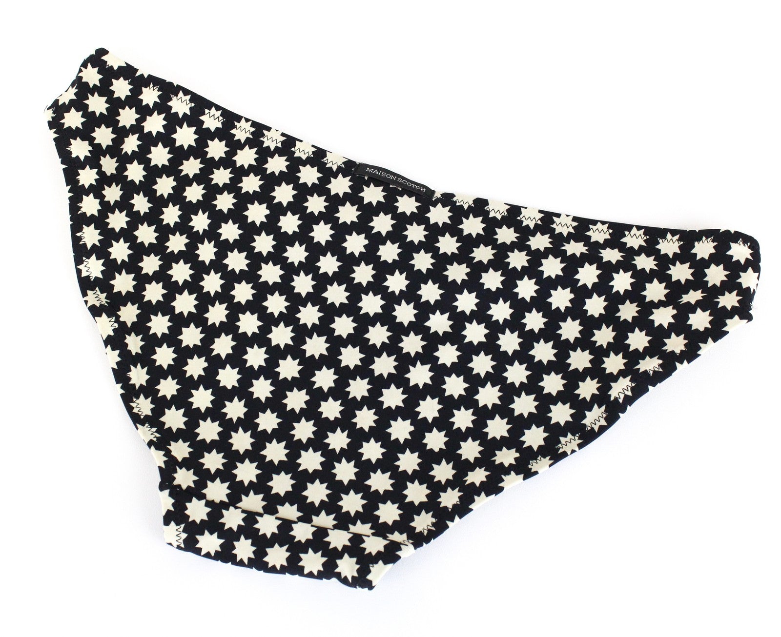 MAISON SCOTCH Women Swimwear ~S Black Patterned Summer Pool Beach Bikini Bottom