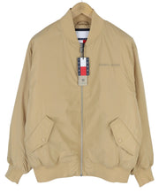 TOMMY HILFIGER Tjm Classics Bomber Men Jacket S Beige Padded Full Zip RRP209