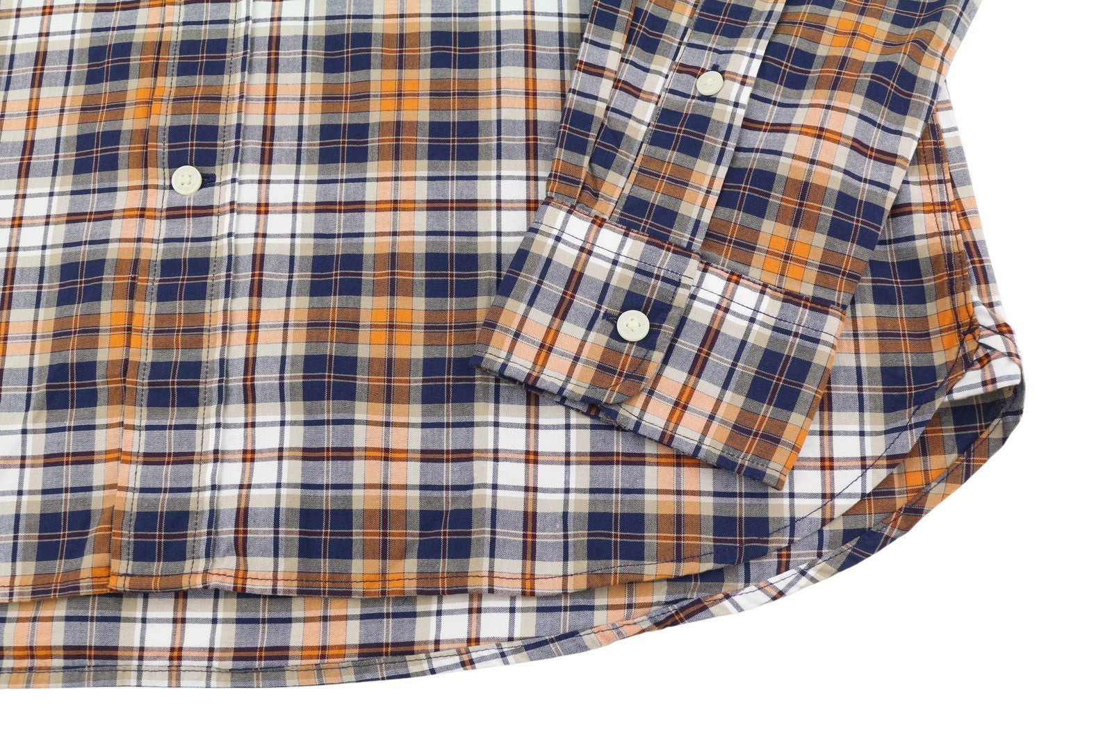 TOMMY HILFIGER THFlex Poplin Men Shirt M Colourful Plaid Button-Down Collar