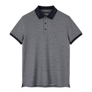 TOMMY HILFIGER Monotype Two Tone Men Polos M Desert Sky Pattern Short Sleeve