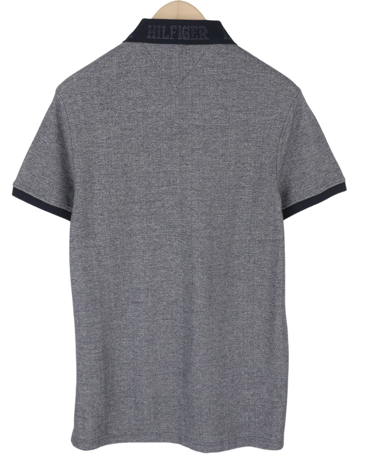 TOMMY HILFIGER Monotype Two Tone Men Polos M Desert Sky Pattern Short Sleeve