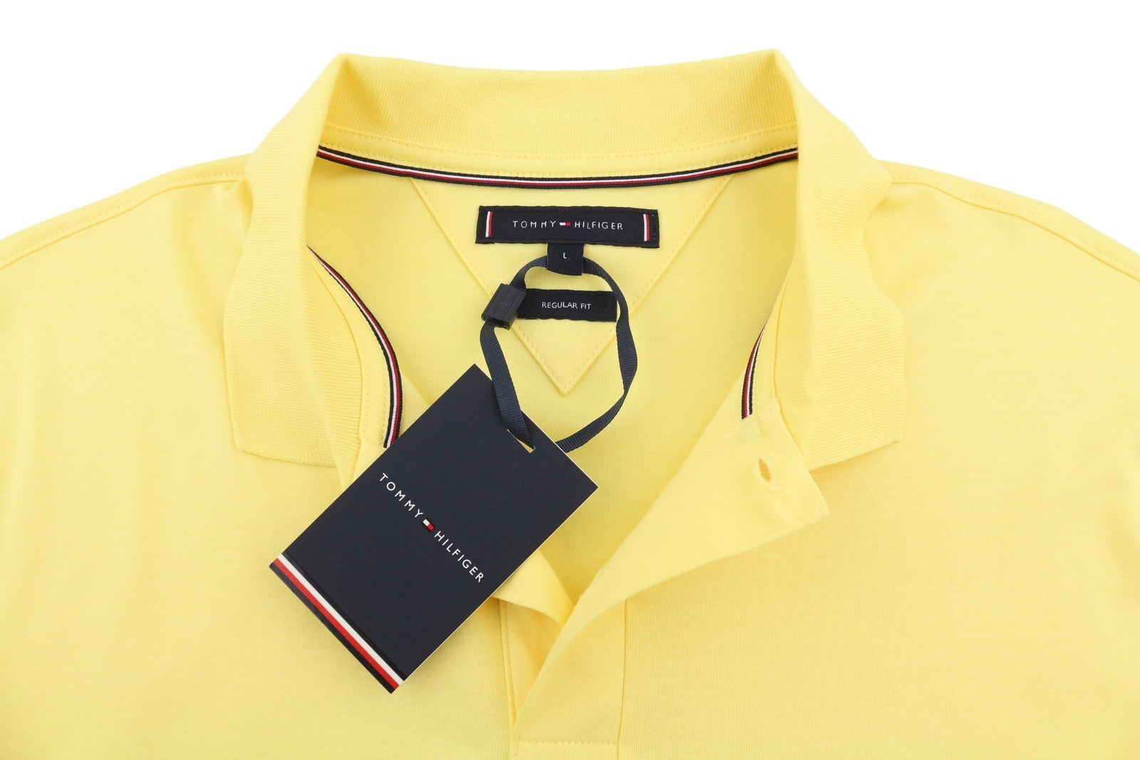 TOMMY HILFIGER Liquid Cotton Reg Men Polos L Citronelia Regular Short Sleeve