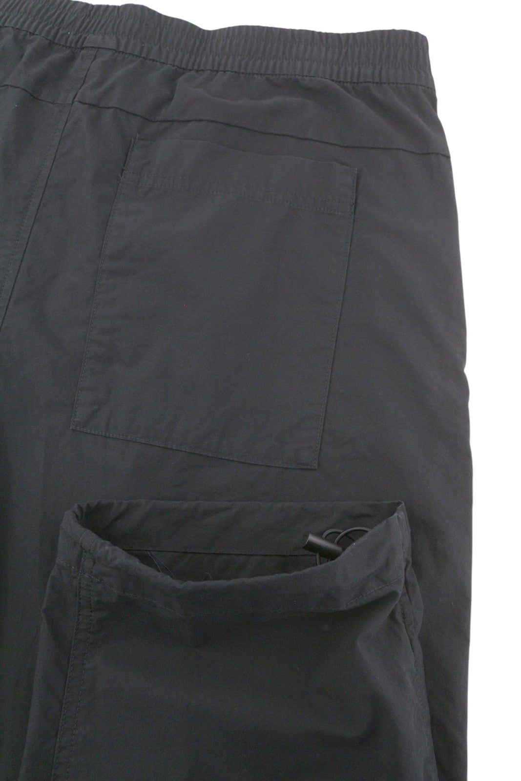 CALVIN KLEIN Utility Cotton Pop Men Trousers S Black Cargo Elastic Waist Logo