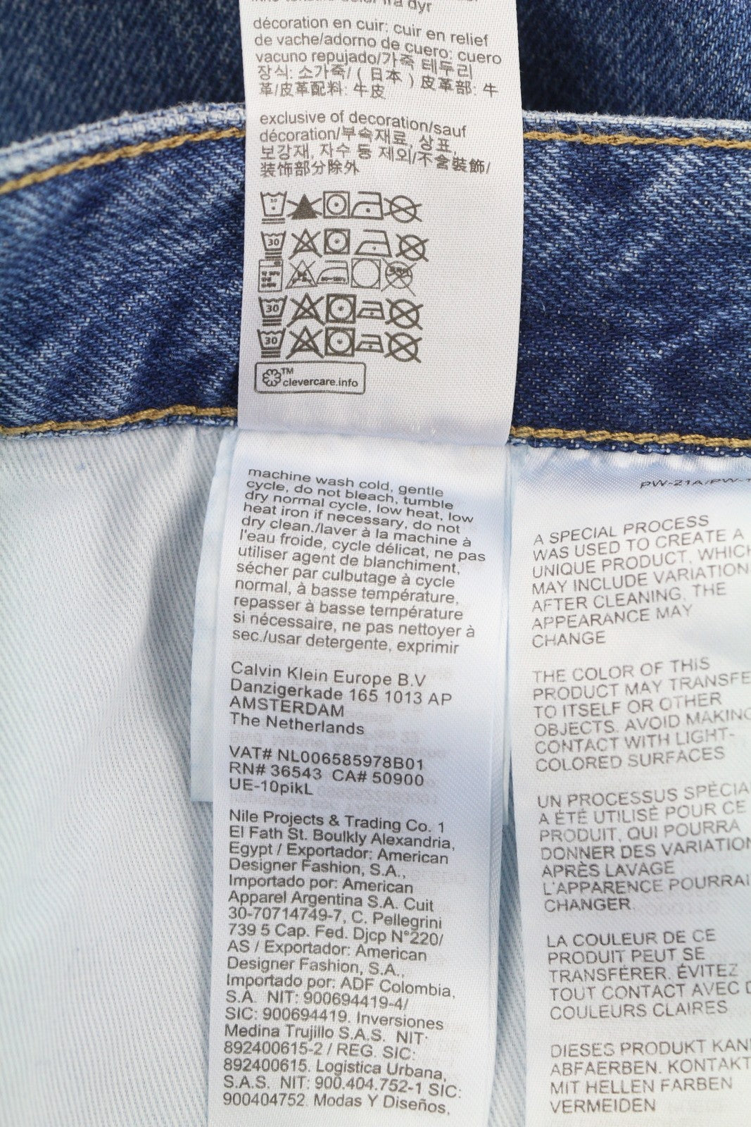 CALVIN KLEIN 90s Loose Cargo Men Jeans W30 Blue Denim Regular Zip Fly Casual