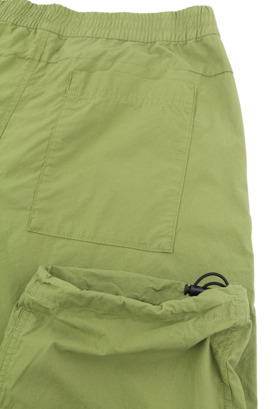 CALVIN KLEIN Utility Cotton Pop Men Trousers L Green Elastic Waist Zip Cargo