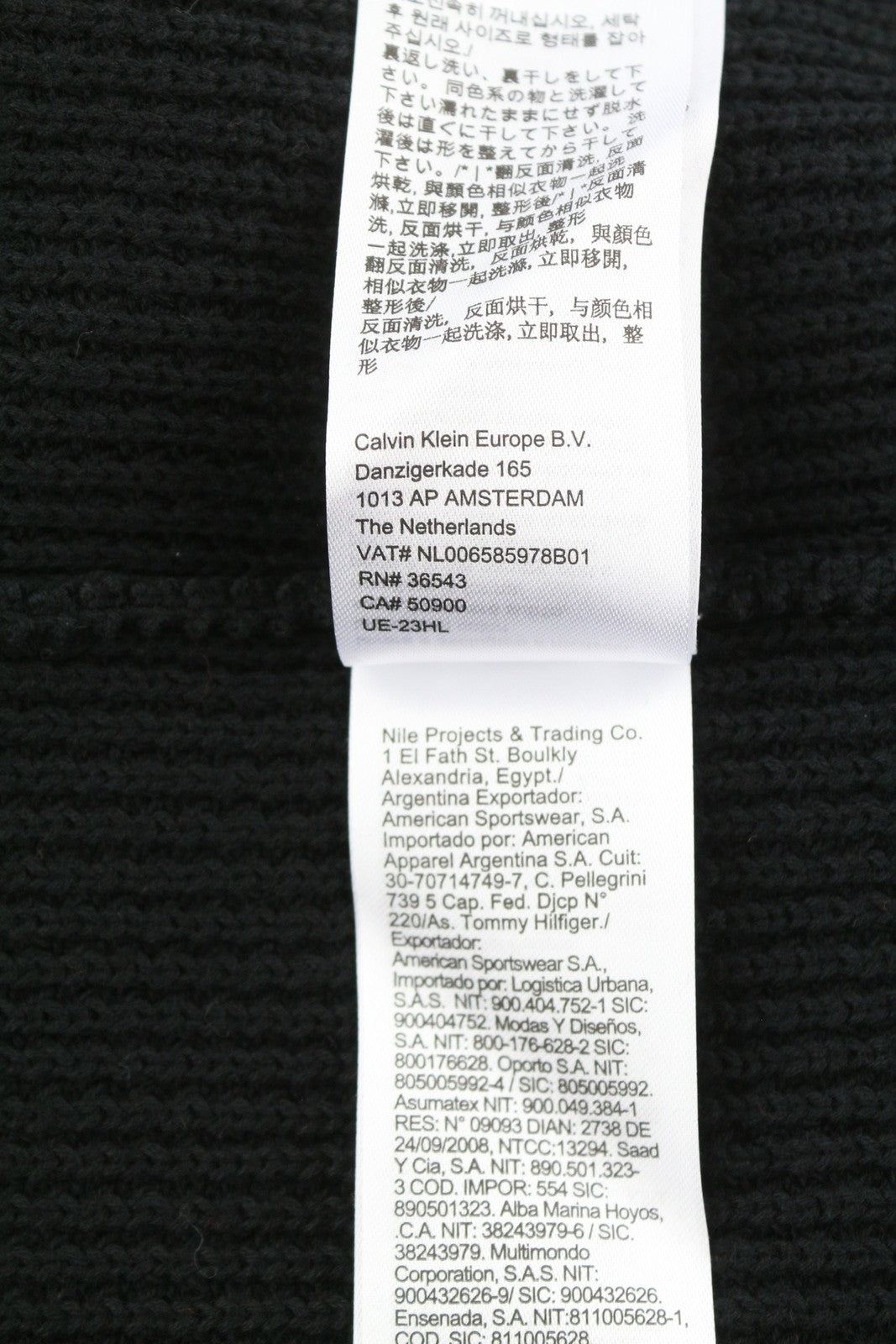 CALVIN KLEIN Men Jumper M Black Waffle-Knit Stretch Hooded Pull On RRP139