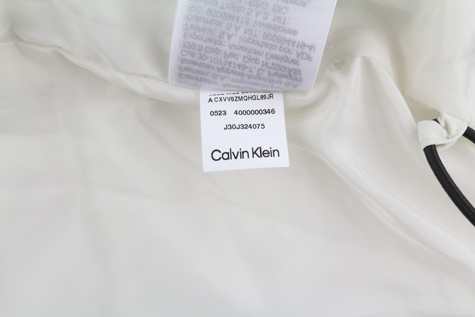 CALVIN KLEIN Men Waistcoat L White Water Repellent Padded Quilted Zip RRP179