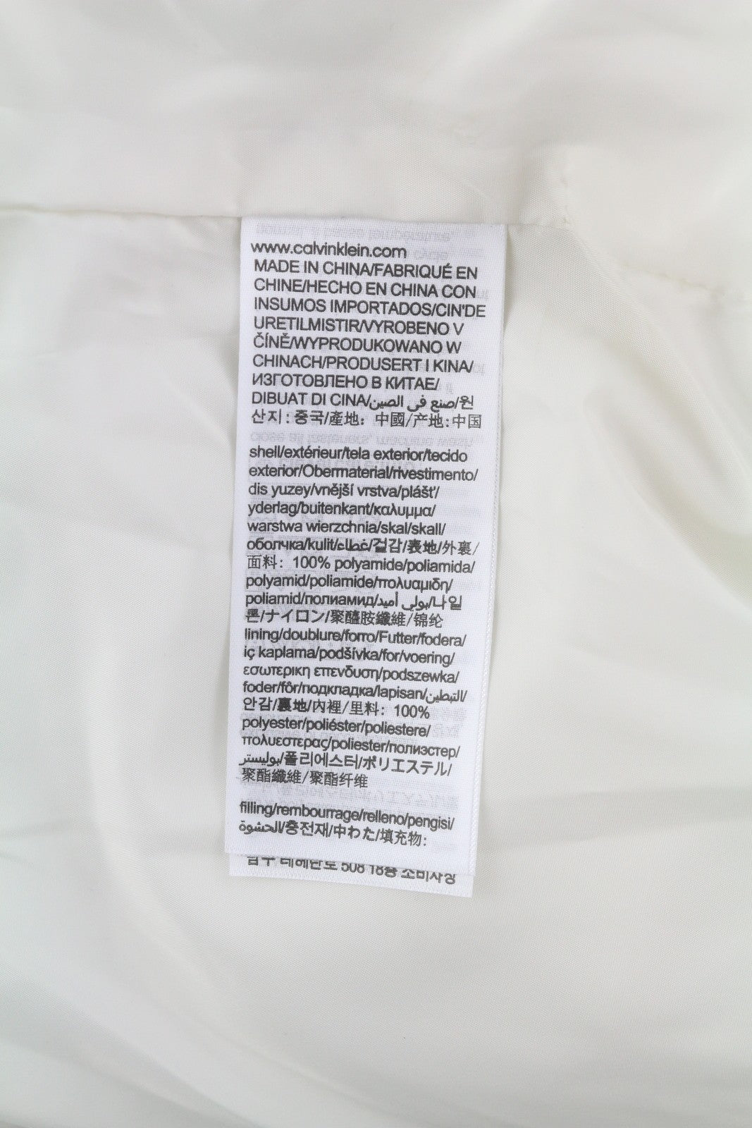 CALVIN KLEIN Men Waistcoat L White Water Repellent Padded Quilted Zip RRP179