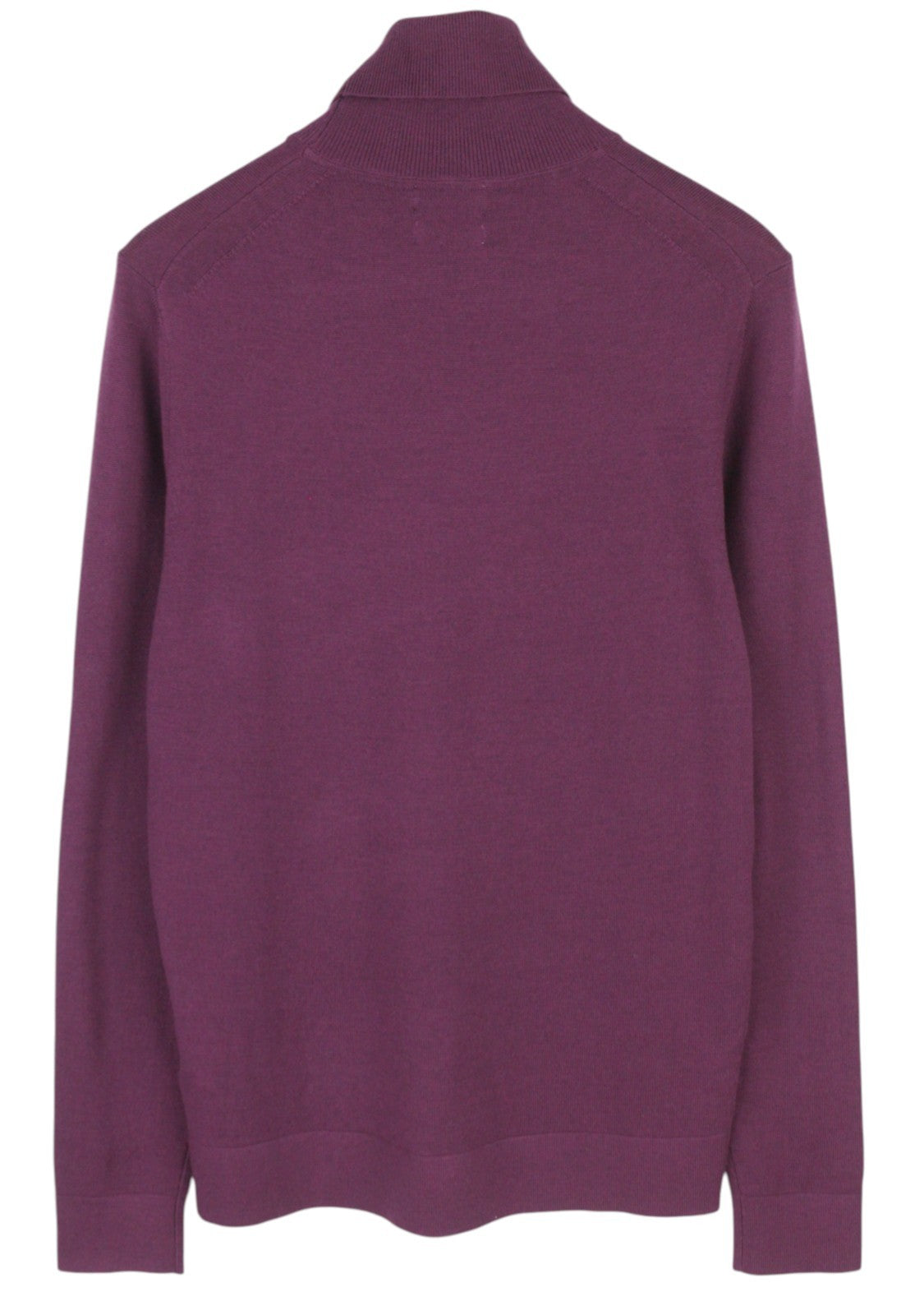 CALVIN KLEIN Merino Turtle Neck Men Jumper M Purple Knitted Pull On RRP189