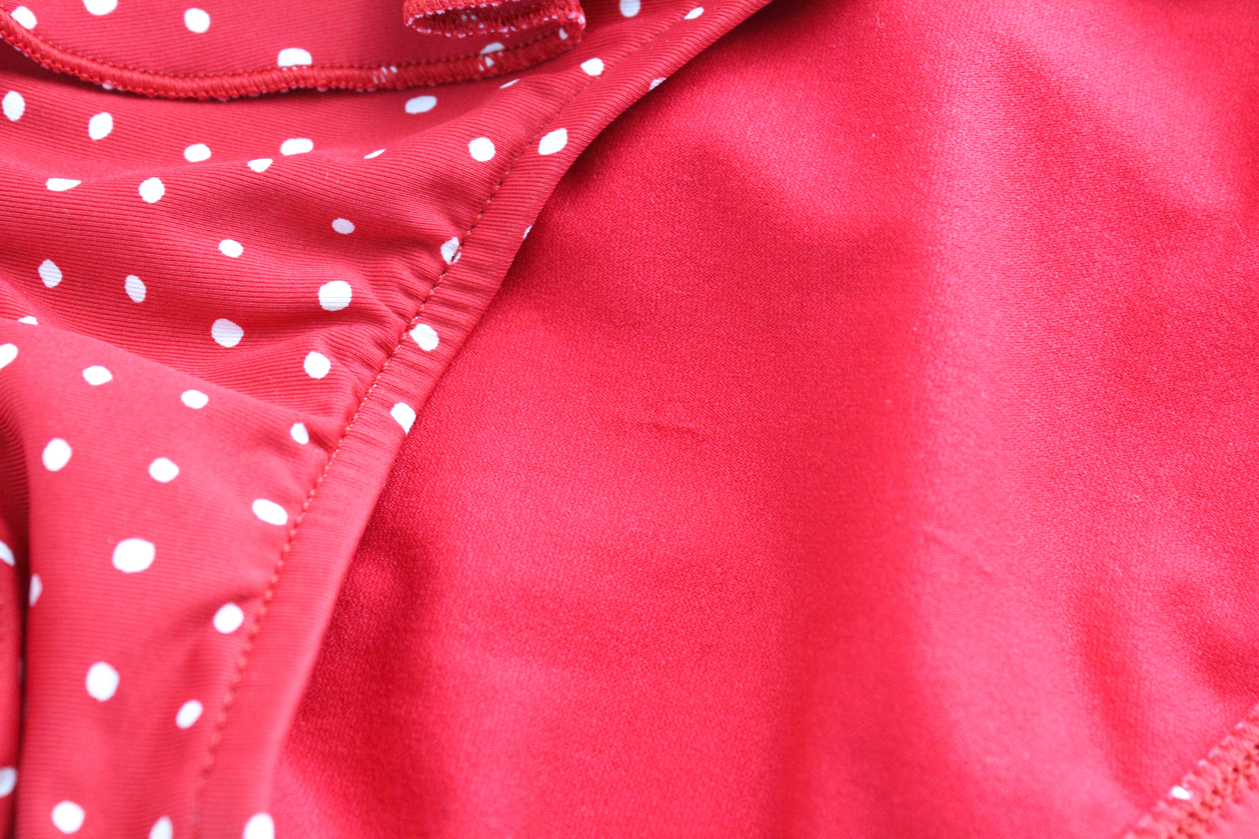 SEAFOLLY Siren Bikini Bottom UK14 Red Polka Stretch Swimwear with Frills