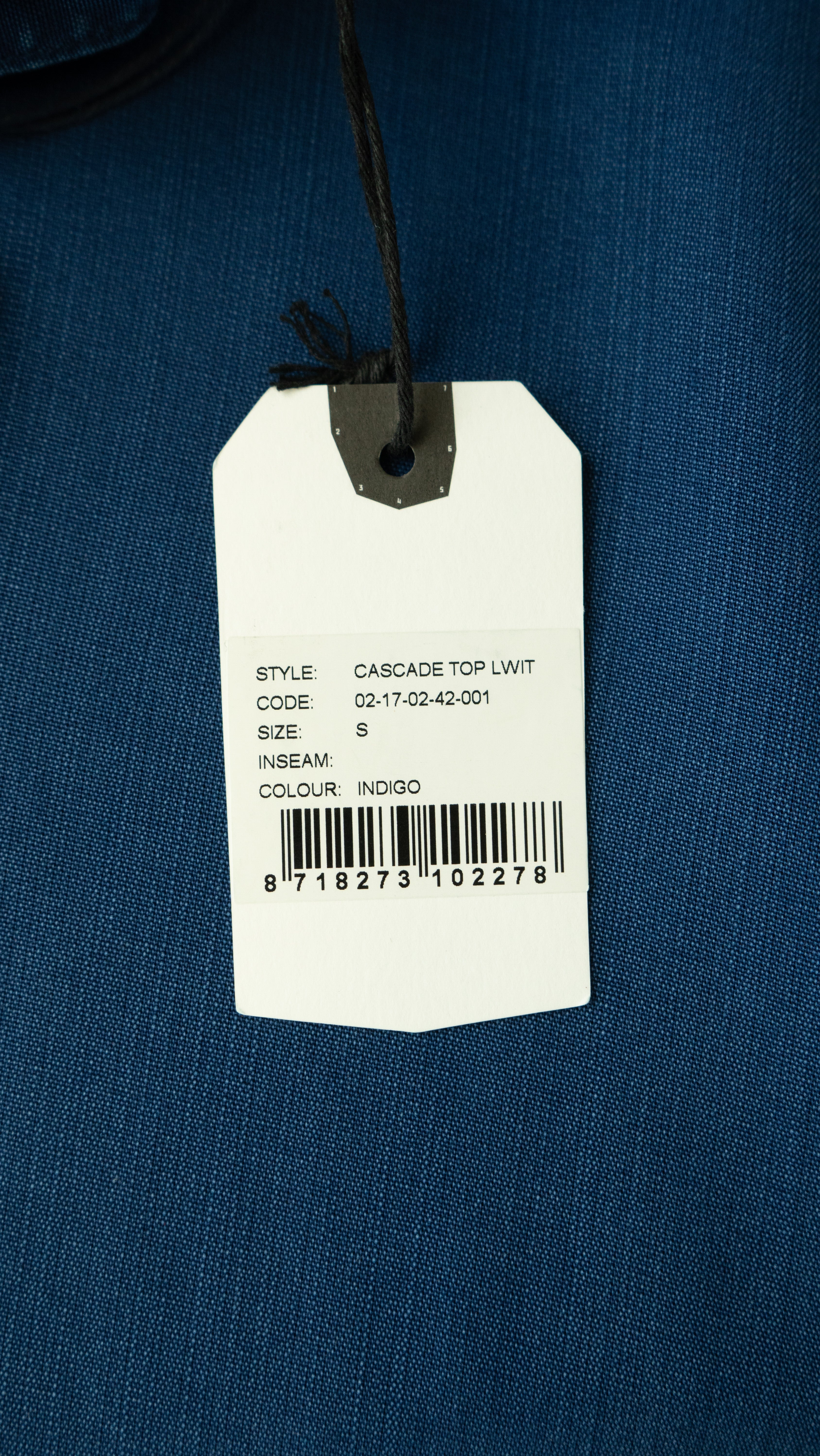 DENHAM Cascade Tee Women's S V-Neck Pullover Blue Short Sleeve Casual Top