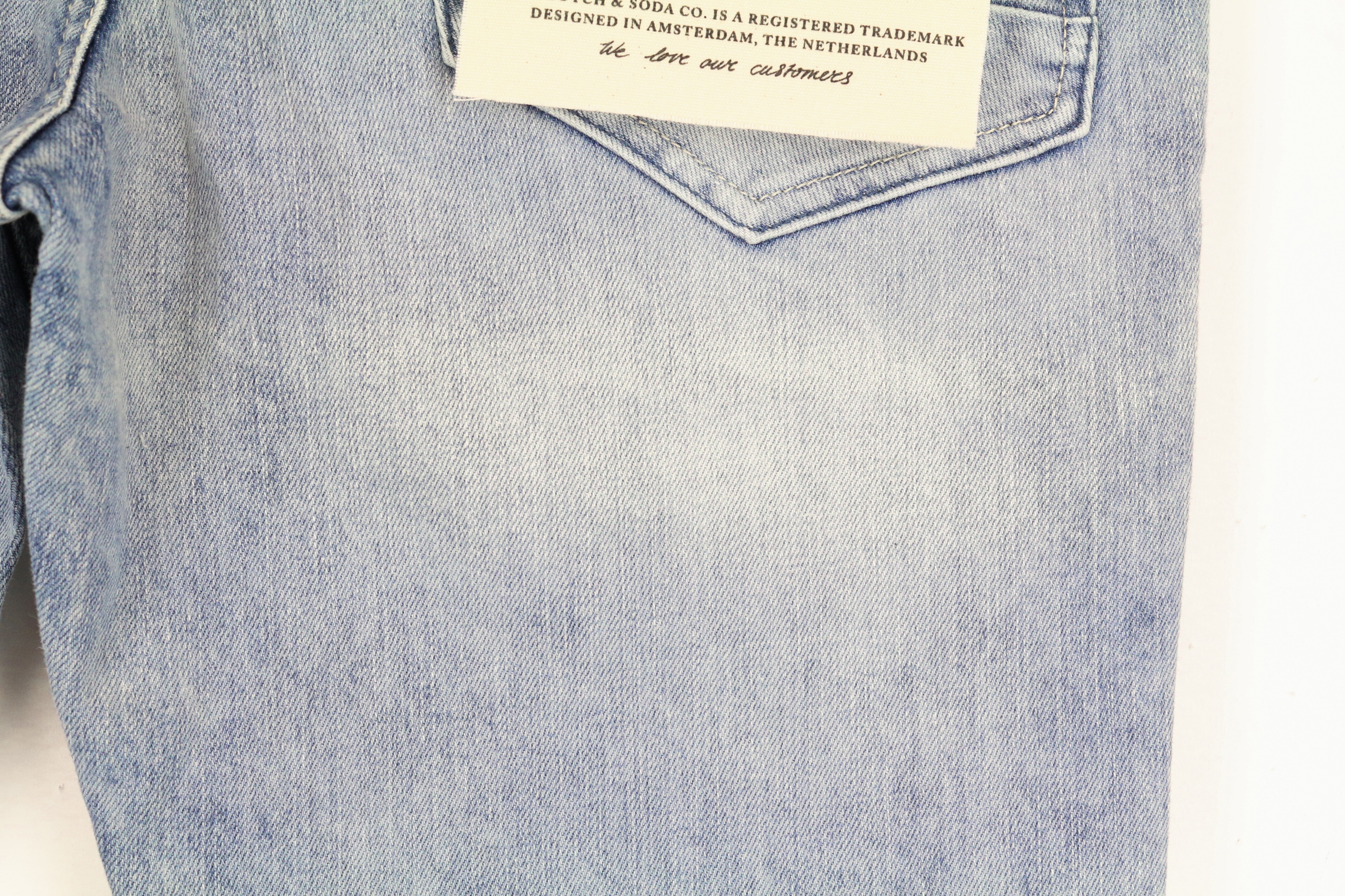 SCOTCH & SODA Skim Men's W34/L34 Slim Washed Blue Stretchy Denim Jeans