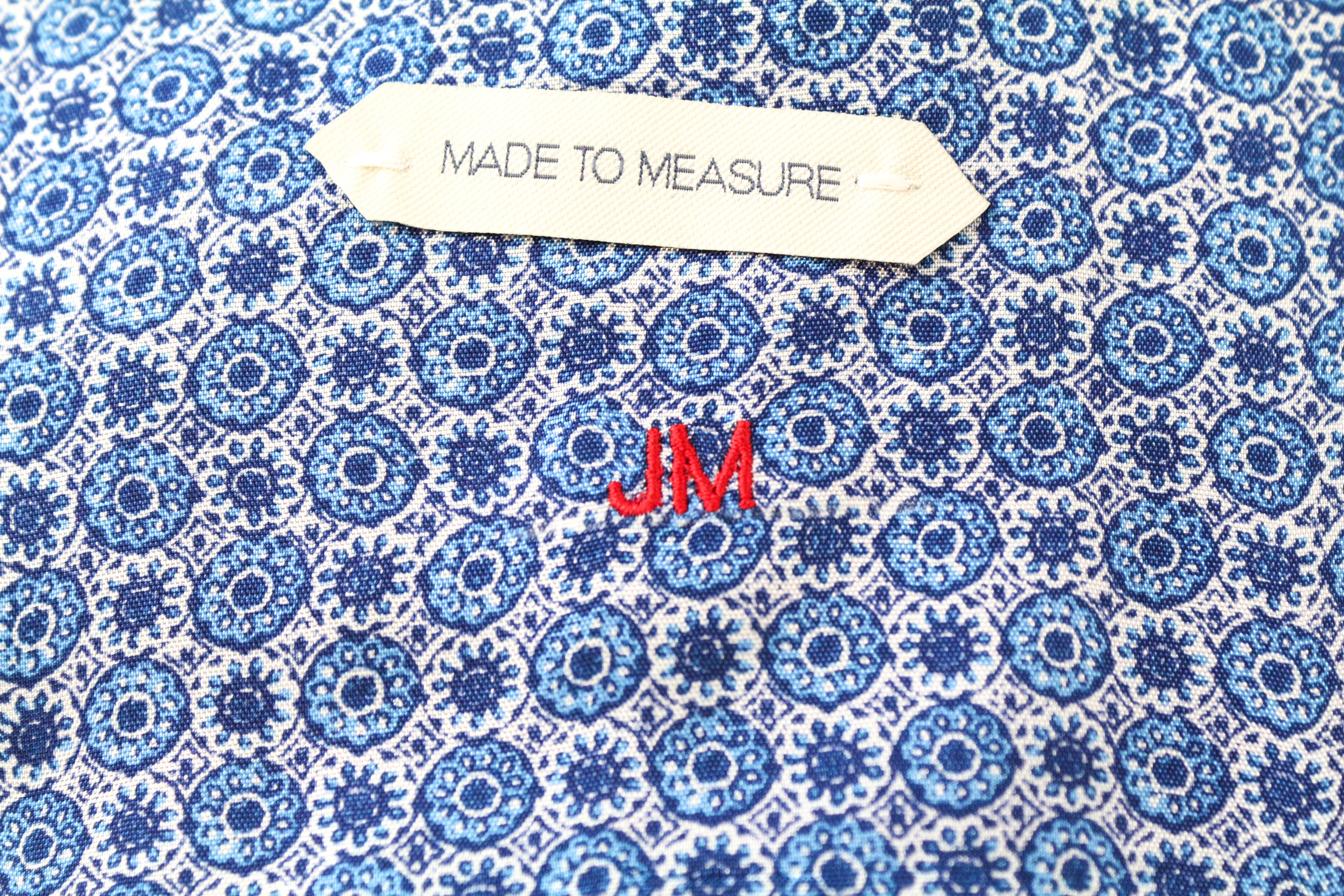 SUITSUPPLY Lazio UK52S Men's Blazer Blue Wool Lined Formal Buttoned