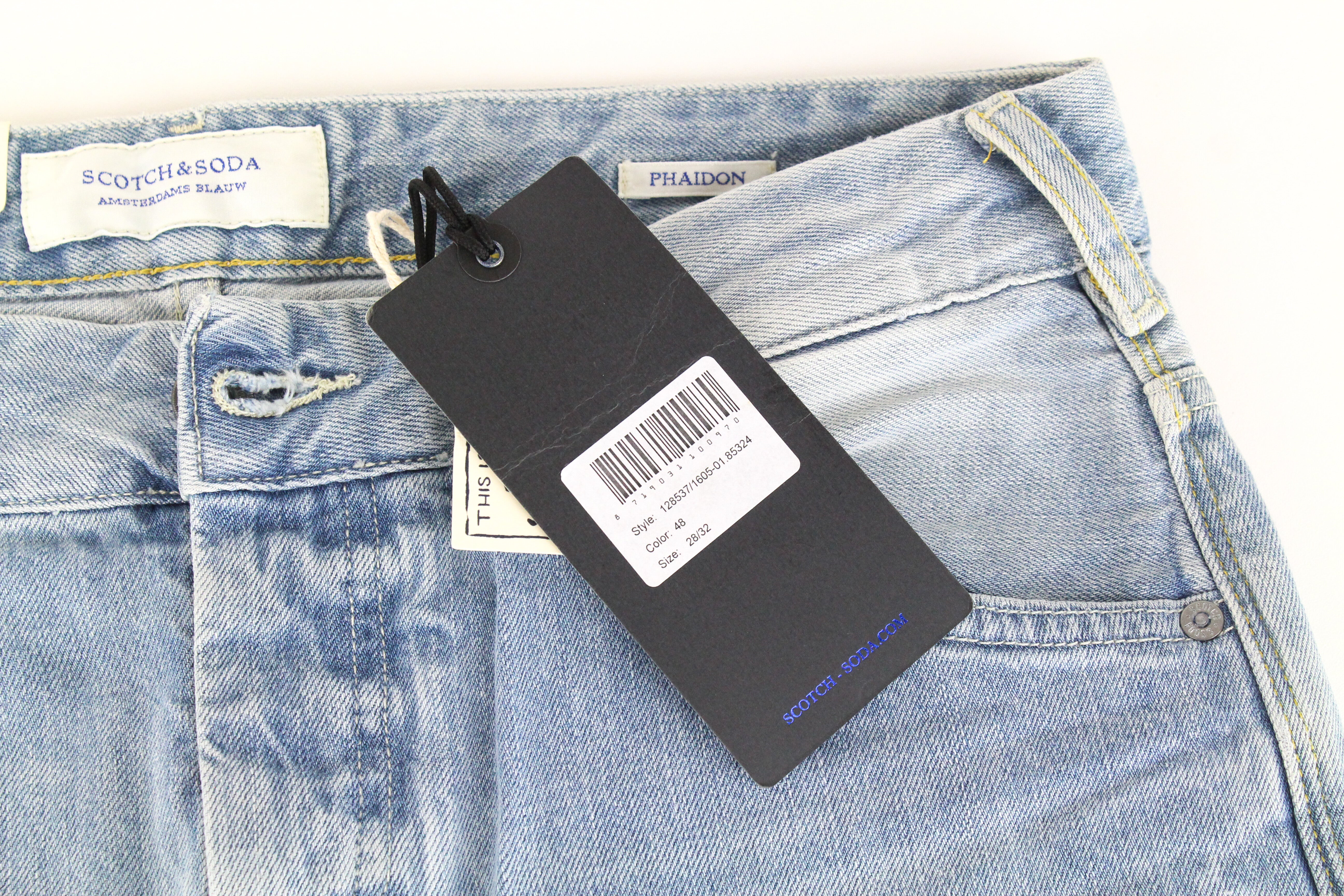 SCOTCH & SODA Phaidon Men's Jeans W28/L32 Slim Fit Blue Wash Cotton 5-Pocket