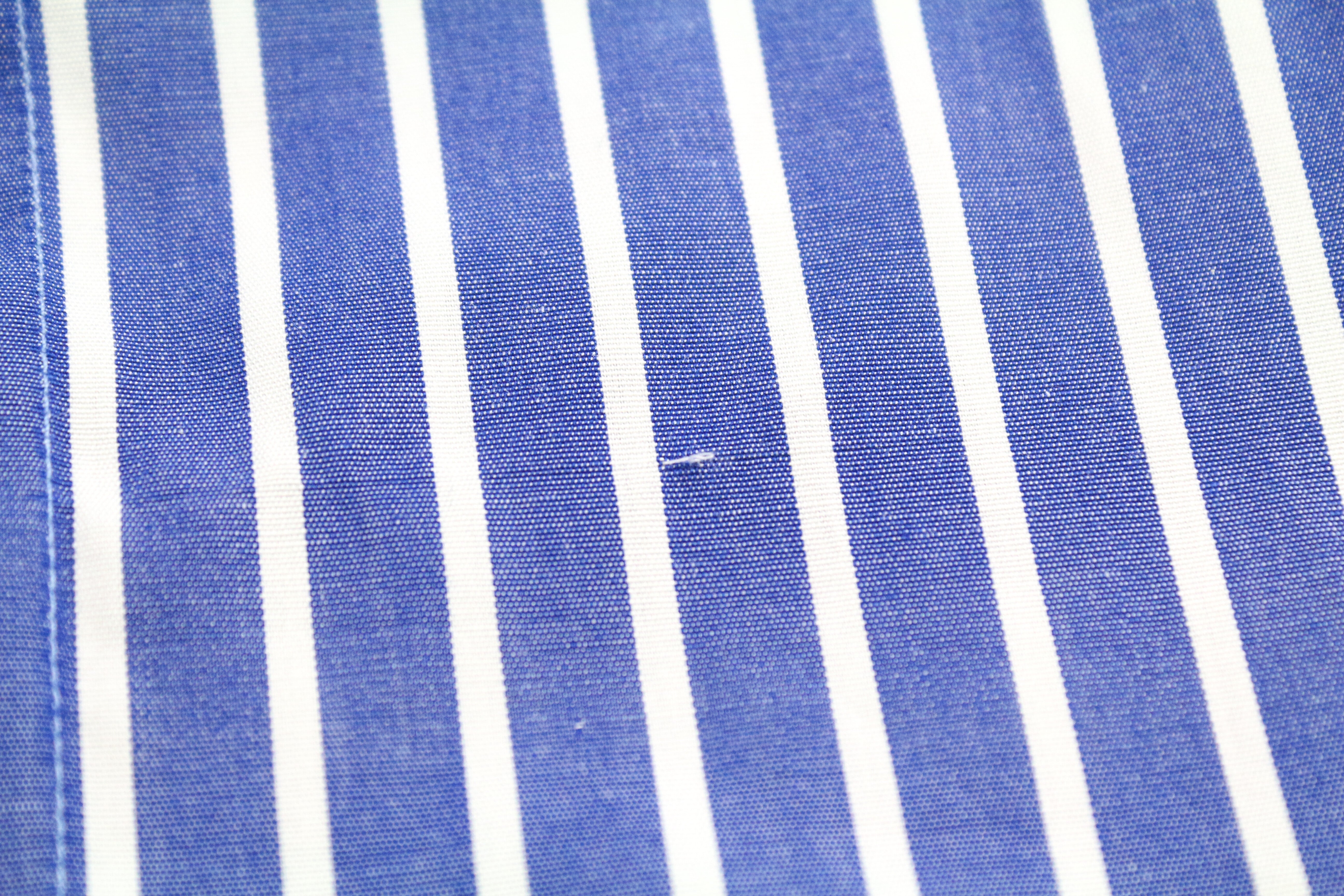 RICHMOND Men's Blue Shirt 48 Striped Cotton  Short Sleeve Pocket