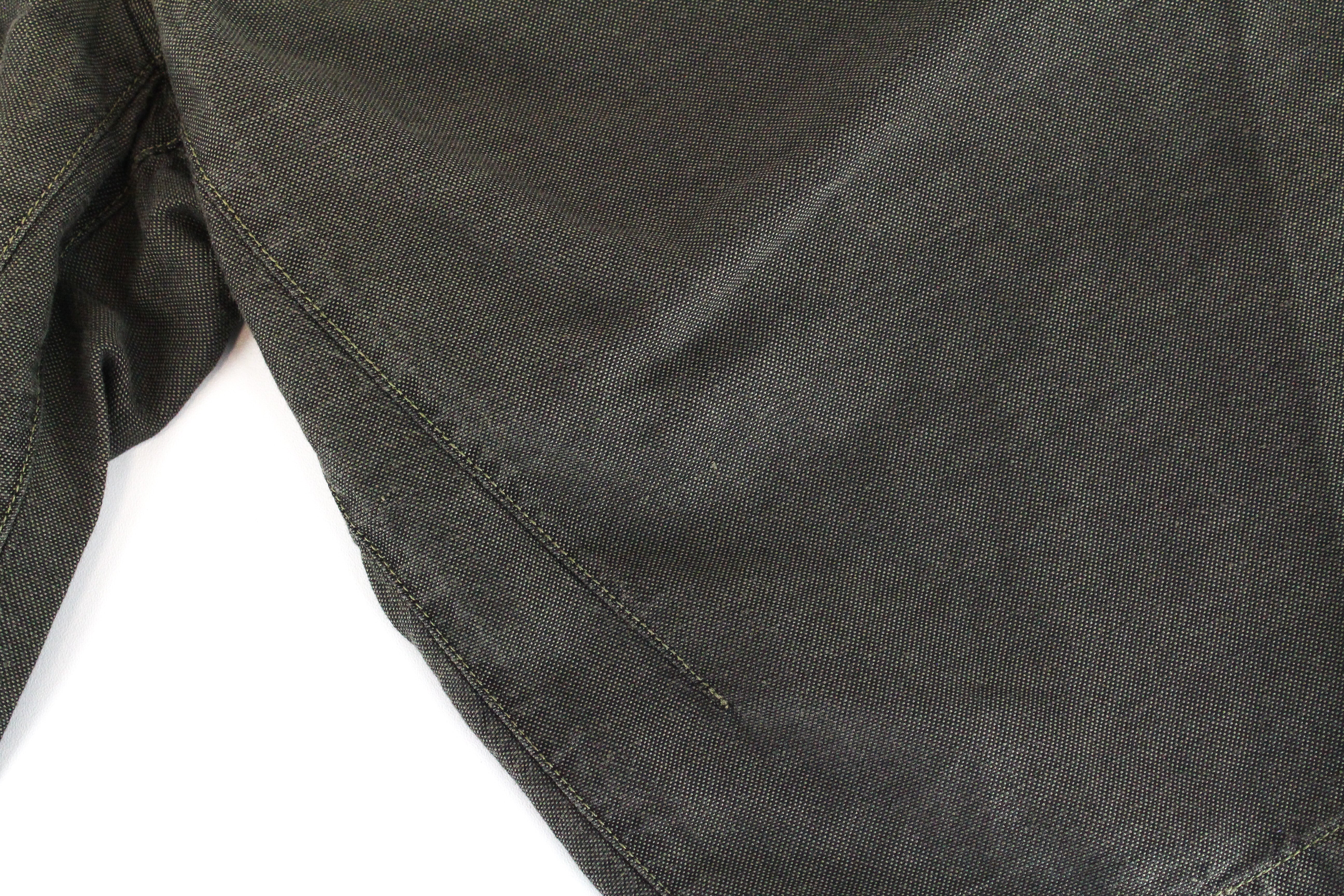 RICHMOND Men's Shorts 48 Green Cotton Linen Summer Casual Flat Front Shorts