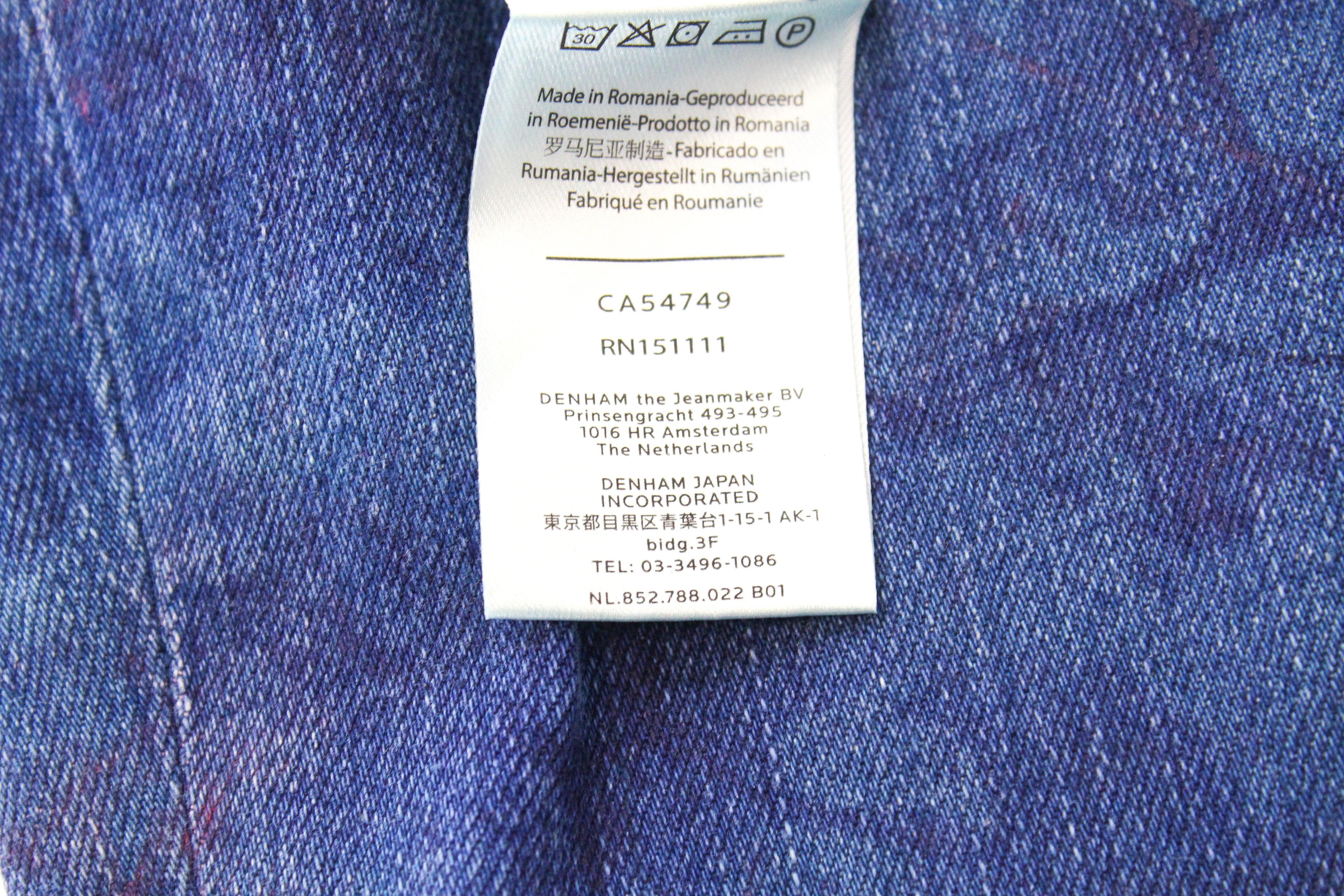 DENHAM Spray W28/L32 moteriškos tamprios mėlynos džinsinės kelnės, skalbtos, itin aptemptos 