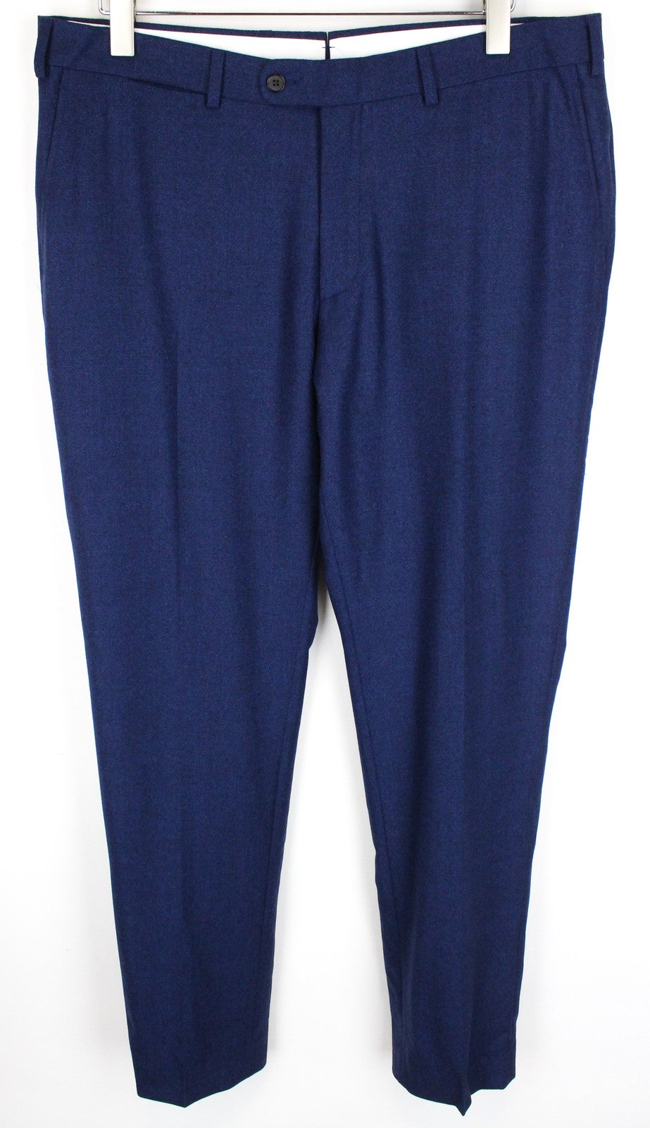 SUITSUPPLY Brescia Men Trousers UK44R Formal Pleated Front Lined Blue Pure Wool