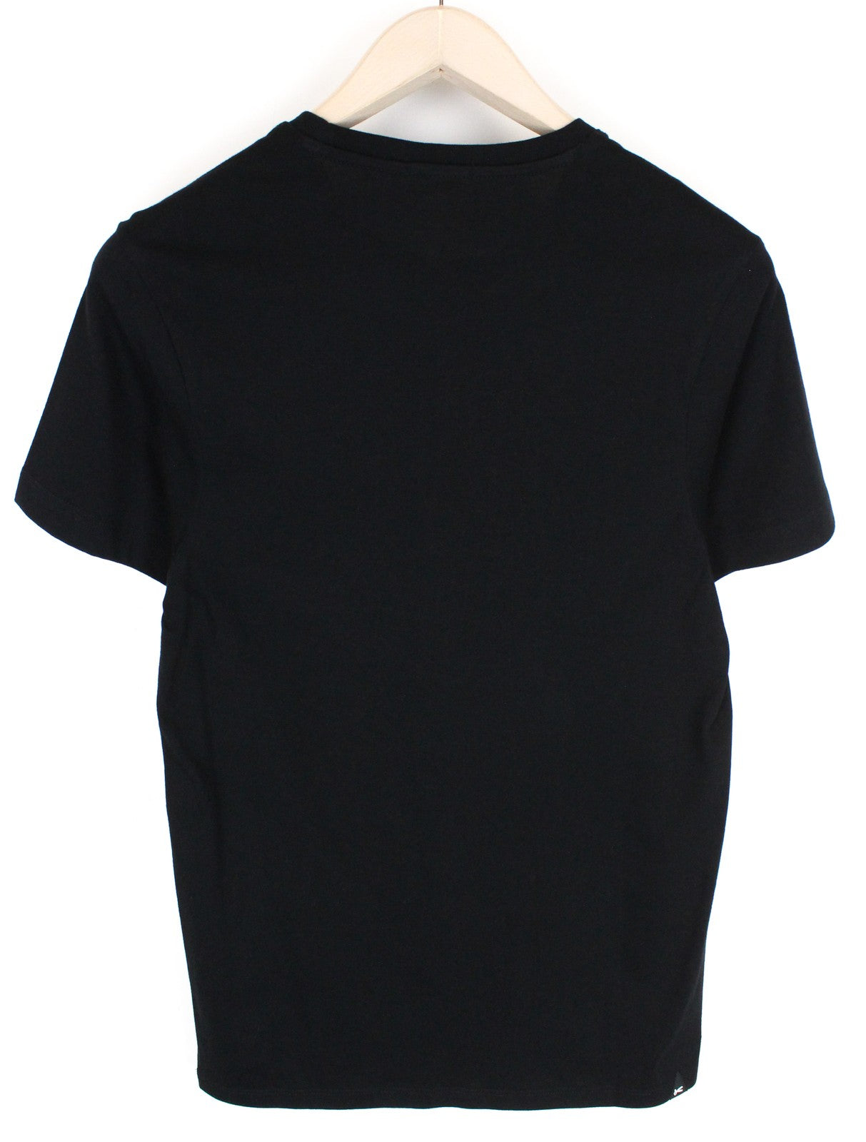DENHAM Tubular Seamless Men T-Shirt S Round Neck Black Pure Cotton Casual