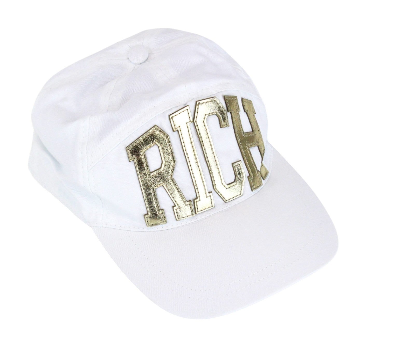 RICHMOND  Men Hat M White Logo Patched Touch Fastener Closure Pure Cotton