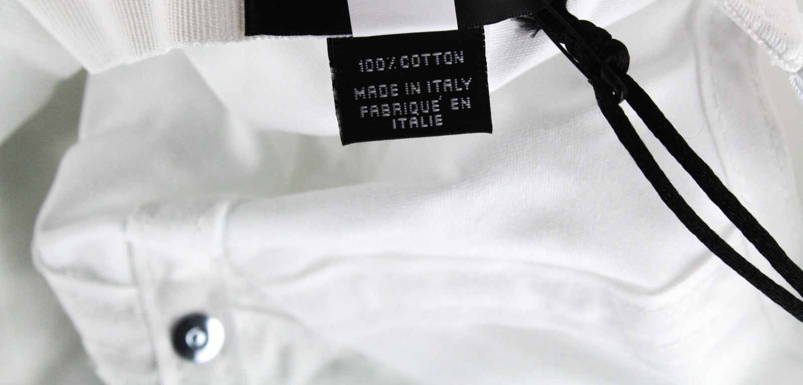 RICHMOND  Men Hat M White Logo Patched Touch Fastener Closure Pure Cotton