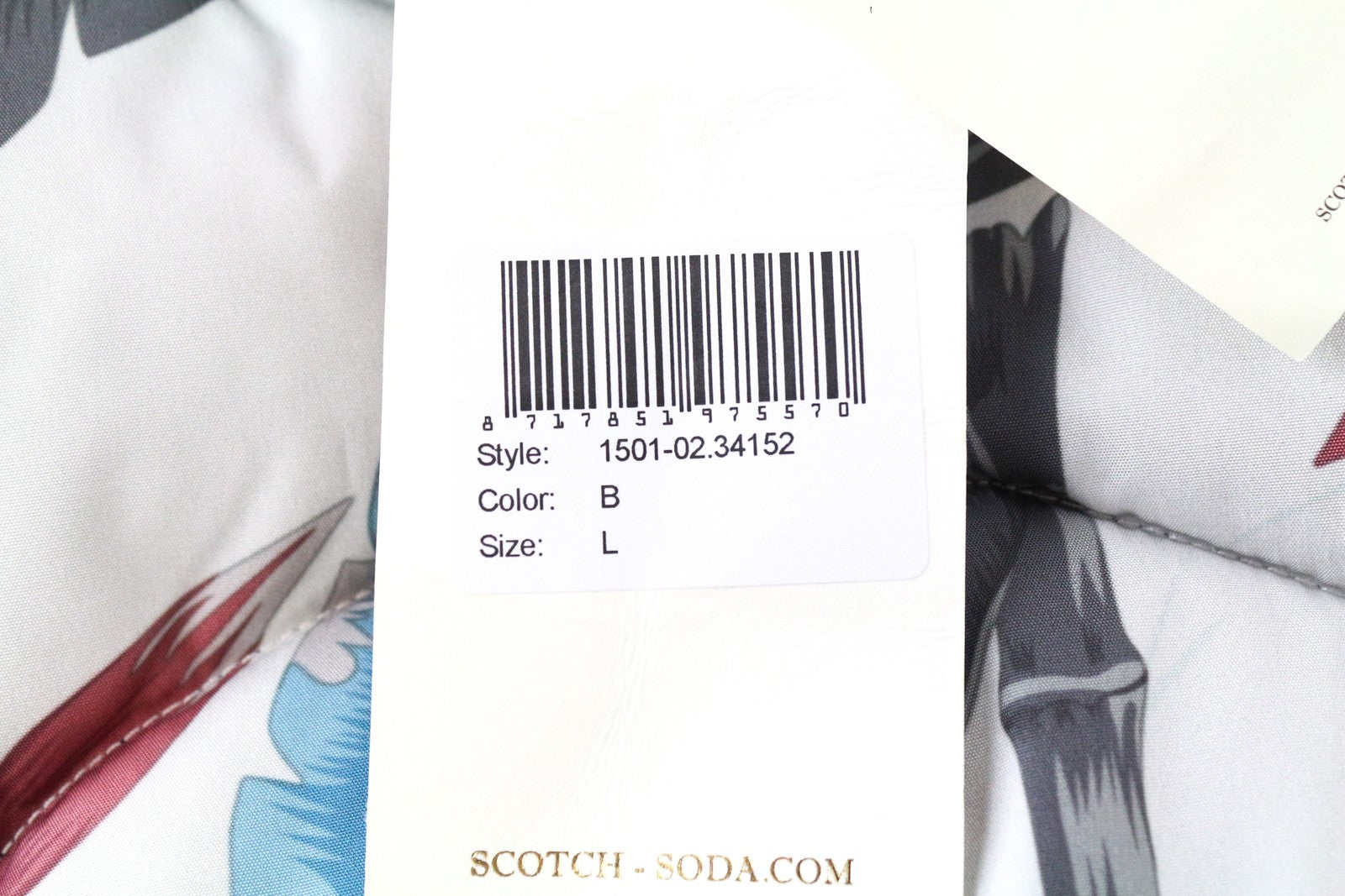SCOTCH & SODA Men Vest L Puffer Snap Buttons Reversible Leaf Pattern Short