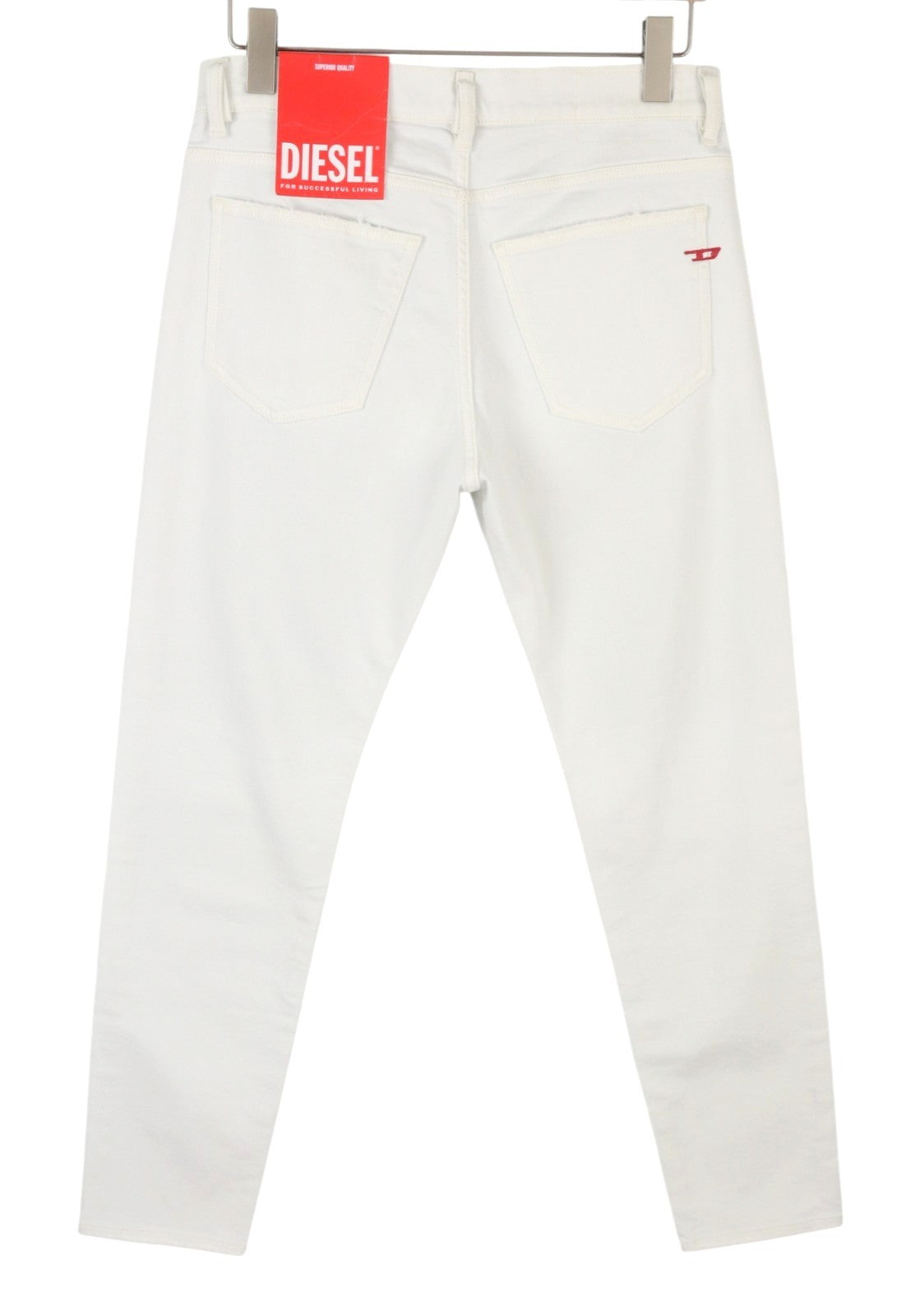 DIESEL 2019 D-Strukt 09F26 Men Jeans W30/L32 White Slim Fit Zip Fly Denim