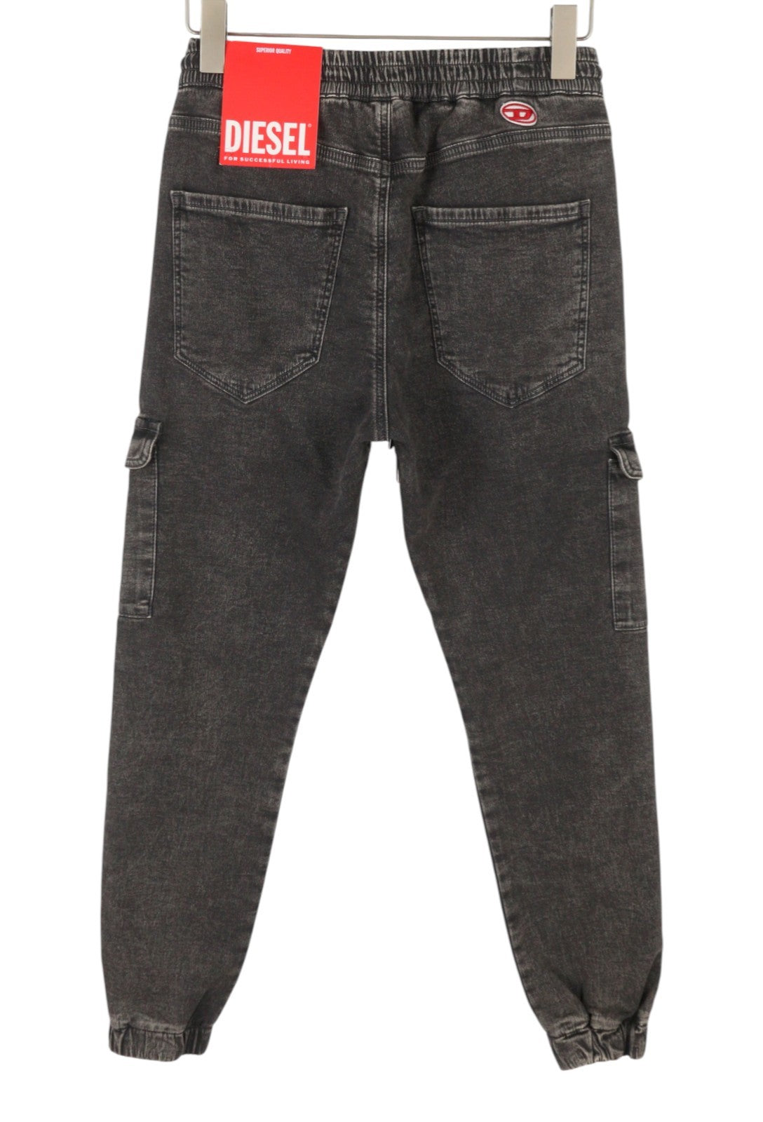 DIESEL D-Ursy-Ne 069ZF Women Jeans W25 Dark Grey Faded Cargo Denim RRP295